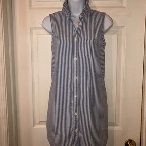 SO White and Blue Stripe Dress